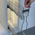 Kitchen Cabinet Drawer Side Pull Basket Base Cabinet Double Layer Pull Basket Storage Buffer Damping Slide Rail Seasoning Basket