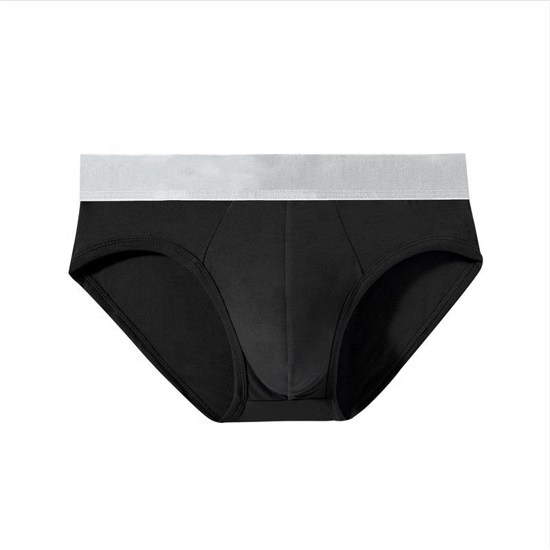 Customized men's briefs elastic polyester milk silk sexy men's briefs low waist large underwear