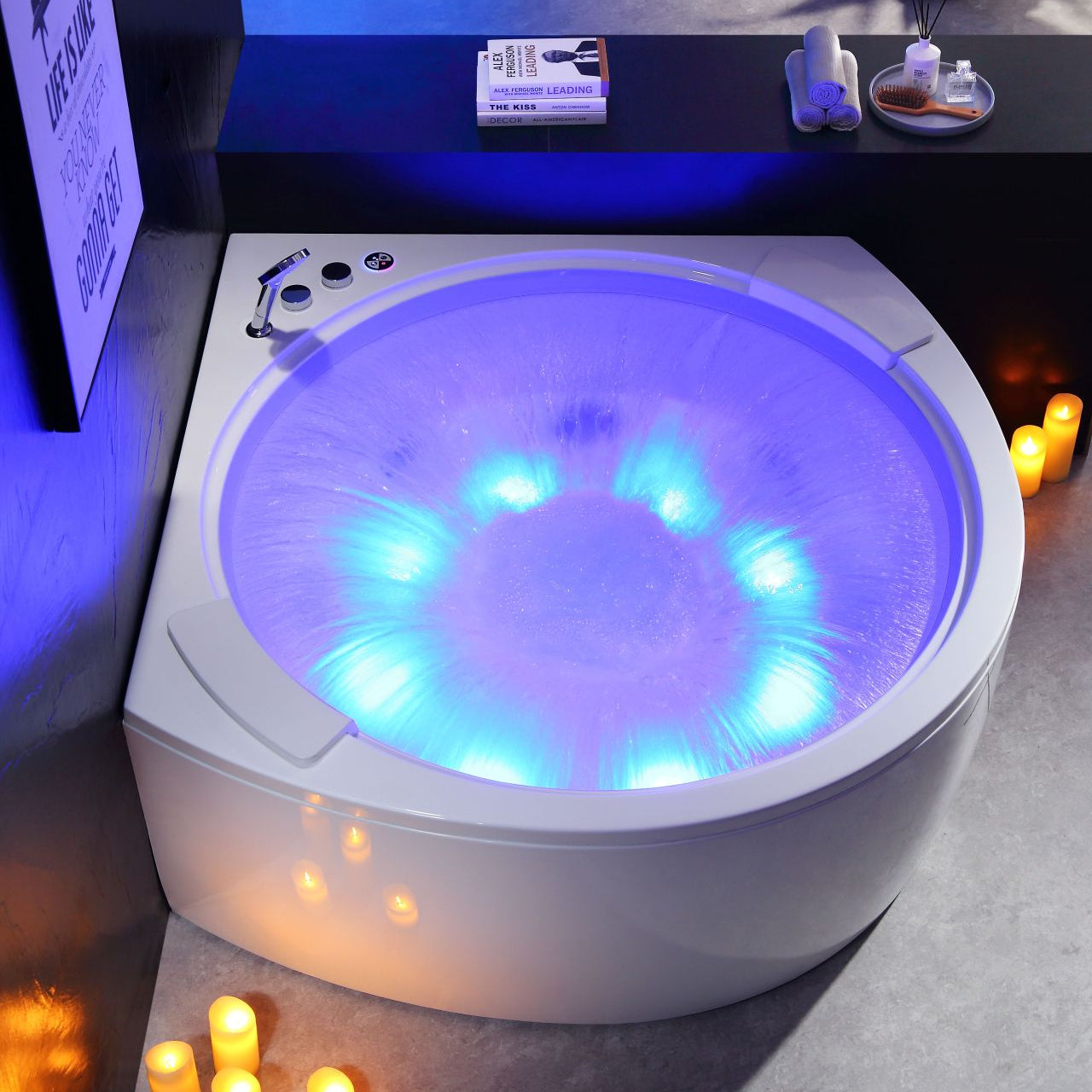 Corner acrylic swim spa home air bath whirlpool deep soaking hot tub 2 person adult hydro massage bathtub