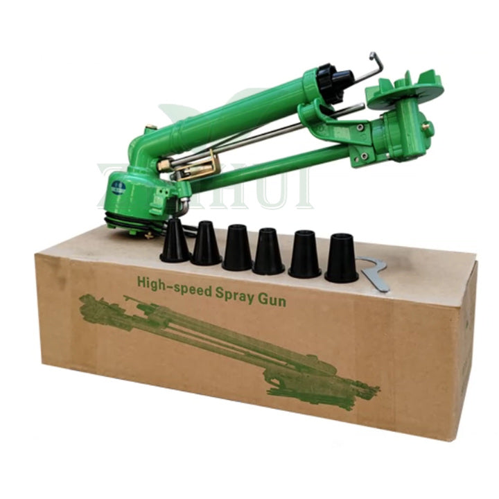 1.5 Inch Female Thread 22-41m Turbo Farm Irrigation Sprinkler Rain Gun Sprinkler with Aluminum Alloy Material