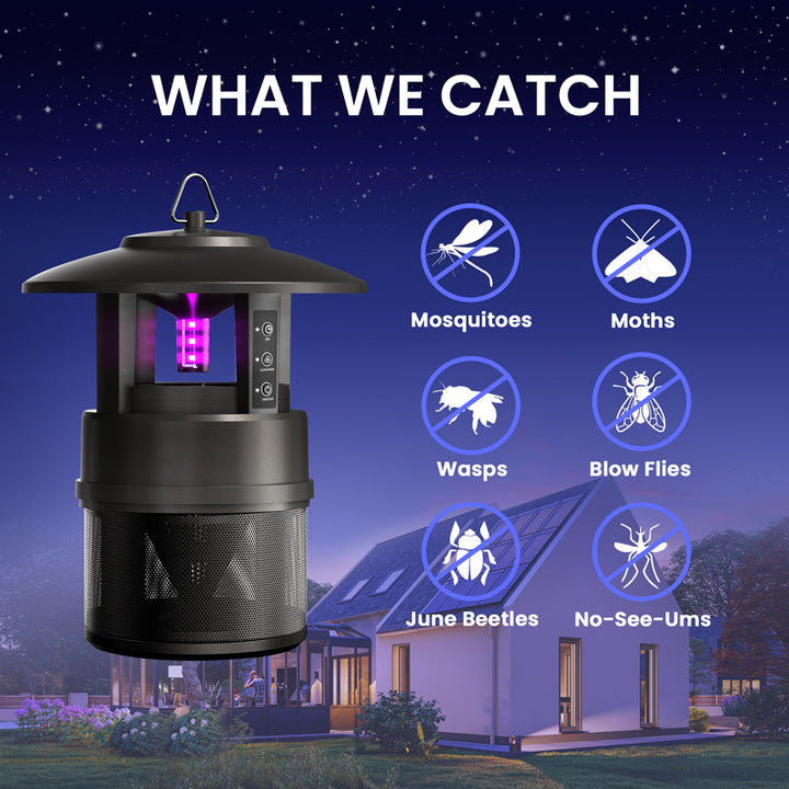 Newest 12V 7W Intelligence UV LED Bug Zapper Indoor Electric Mosquito Killer Lamp Timing Function Sleep Mode Rechargeable