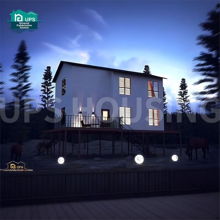 UPS Low Cost Prefab Houses Modern Luxury Cement Foam Panel Home Villa Office