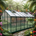 Factory Direct Modern Aluminum Frame Polycarbonate Greenhouse Easily Assembled Rot Proof & Waterproof for Plants