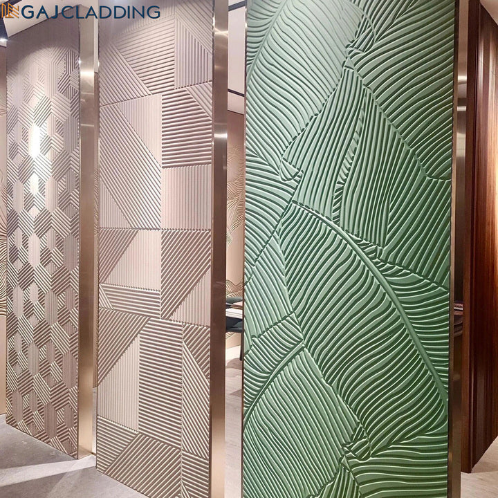 Luxury Custom Decorative Background Interior Wall Panel Embossed 3D Art Wall Panel Fiber Cement Board