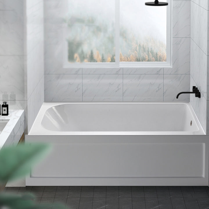 OEM ODM High Quality Hotel Home Bathroom Soaking Stackable White Embedded Apron Bathtub