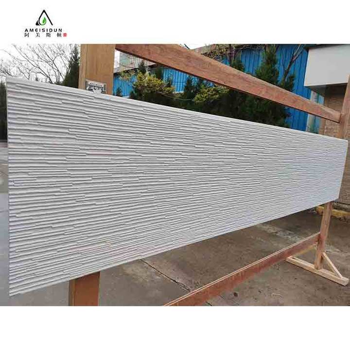 Ameston Modern Outdoor Fiber Cement Board Wood-Grain Surface Wall Siding for Exterior Application