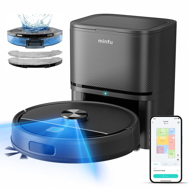 Hot Selling Self Empty Station Multi Floor Cleaning Laser Navigation Custom Mapping Hard Floor Carpet Robot Vacuum Cleaner