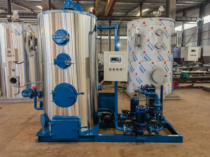 Low Price Low Pressure 200kg-2000kg Capacity Automatic Vertical Fire Tube Industrial Biomass Steam Boiler