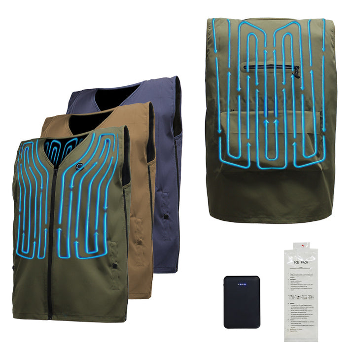 Hot Weather Cooling Vest for Men and Women with Reflective Ice & Pockets Water Body Cooling Waistcoat for Working in Heat