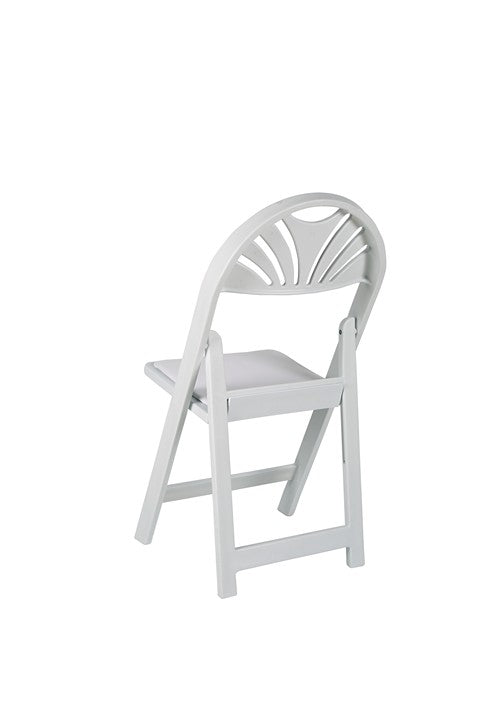 Garden Furniture Wedding Reception White Fan Back Folding Wimbledon Banquet Chairs Weddings Outdoor Dining for Events