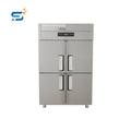 Commercial kitchen 6 door refrigerator stainless steel 201 vertical fridge