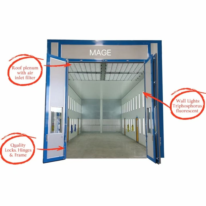 Customized 15m Large Spray Booth Auto Paint Booth Bus Truck Car Spray Painting Booth for Automobile
