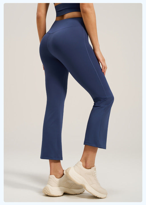 Seamless High Waist Flared Leggings Women Butt Lift High Elasticity Yoga Pants Full Length Stretchy Gym Fitness Wear