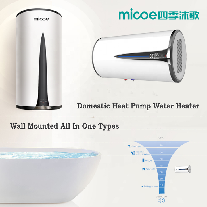 Micoe R134A DC Inverter Heat Pump Water Heater Air to Water Hot Water System OEM Manufacturer for Property Developer