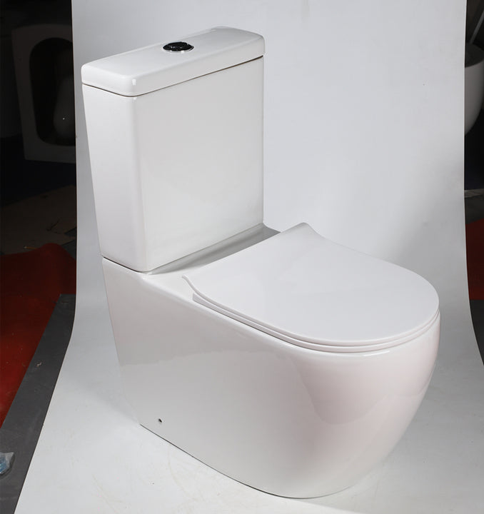 Guangdong White Color Sanitary Wares Ceramic Siphonic Two Piece Toilet Set S- Trap Wc Toilet with Low Prices for Hotel Bathroom
