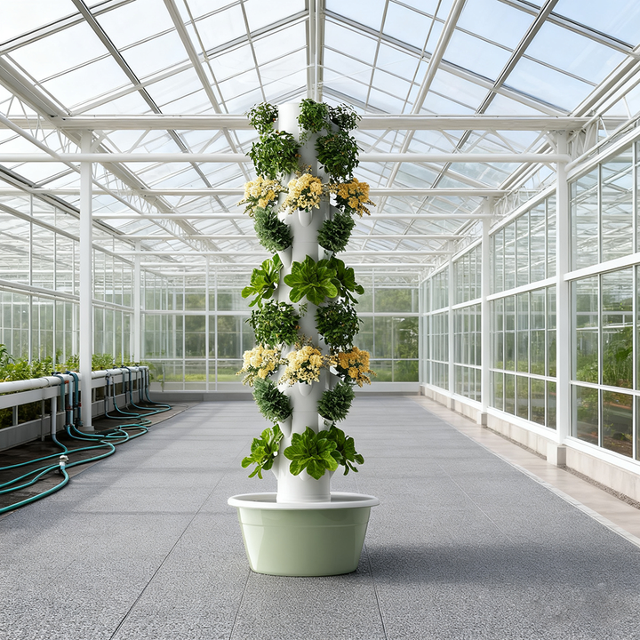 Outdoor Indoor Home Vertical Farming Growing Tower for Vegetable Garden Aeroponics Tower with Light Hydroponics System