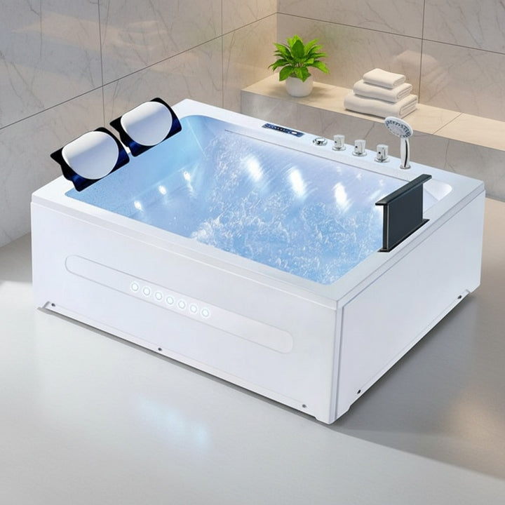 Durable Reinforced Bathtub Anti-slip Base Acrylic Soaking Bath Tub for Commercial Housing and Apartment Project