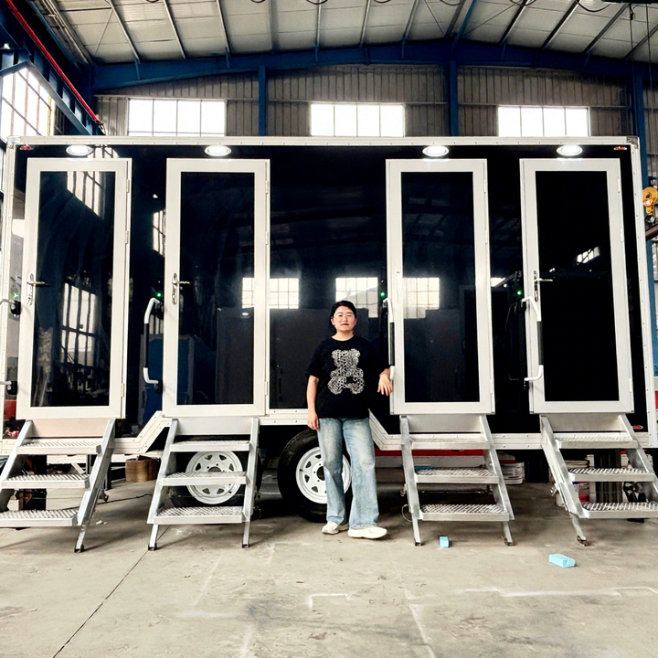 Luxury Commercial Restroom Trailer Modern Portable Restrooms Trailer Mobile Luxury Restroom with Shower Trailer