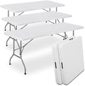 Customized Cheap Portable Outdoor Folding Table /6/8ft White Plastic Foldable Garden Table Modern Design for Dining Events Party