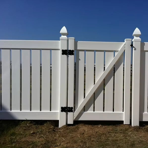 PVC Fence Retaining Wall for Garden, Patio, Lawn Protective Guard Border Edge Fence Vinyl Picket Top Outdoor Garden Decor