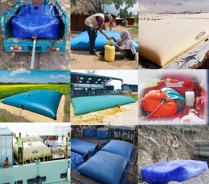 1000L 5000L 8000L 10000L Waterproof Flexible Portable PVC Tarps Tarpaulin Water Storage Bladder Tank for Agriculture Irrigation