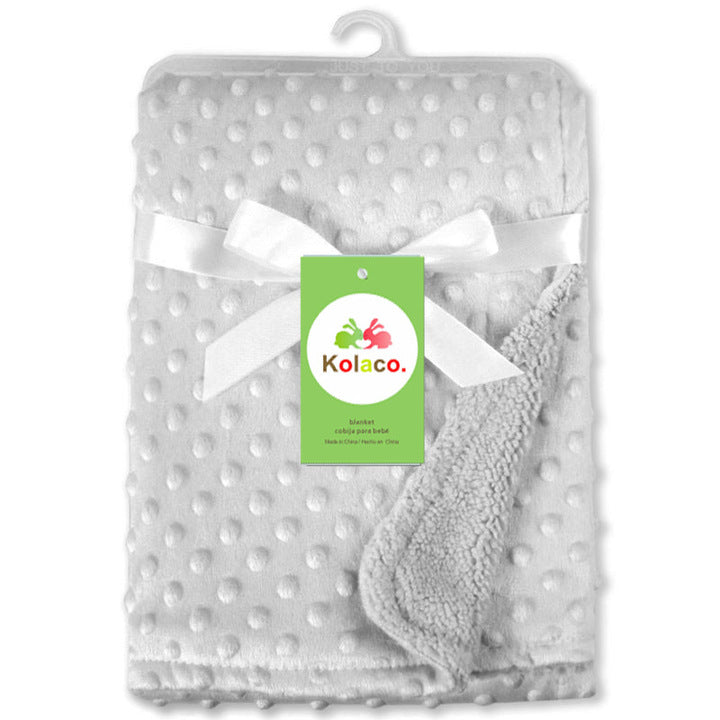 Songmai Double Layer Coral Fleece Plush Minky Receiving Blanket Bedding Soft Minky Comforting Baby Blanket Custom Wholesale