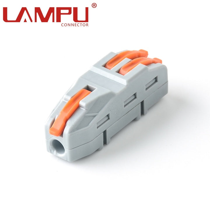 50pcs/box Factory 3P Mini Bilateral 1 to 2 Easy Push in Lever Crimp Electrical Cable Quick Connection Connector