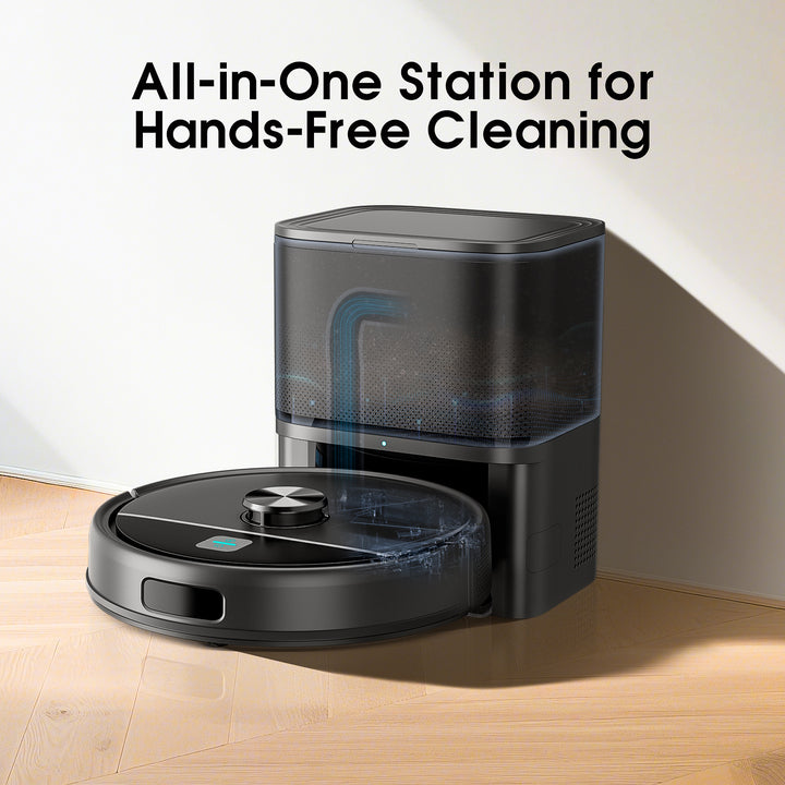 Hot Selling Self Empty Station Multi Floor Cleaning Laser Navigation Custom Mapping Hard Floor Carpet Robot Vacuum Cleaner