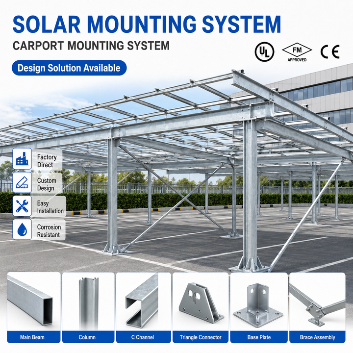 Solar Wall Mounting Structure Building Solar Support System PV Stand for Construction Engineering Projects