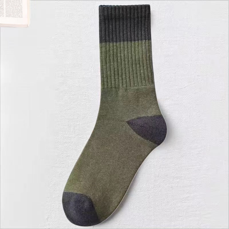Men's and women's universal autumn and winter thickened plus fluff ring socks combed cotton crew socks women wholesale