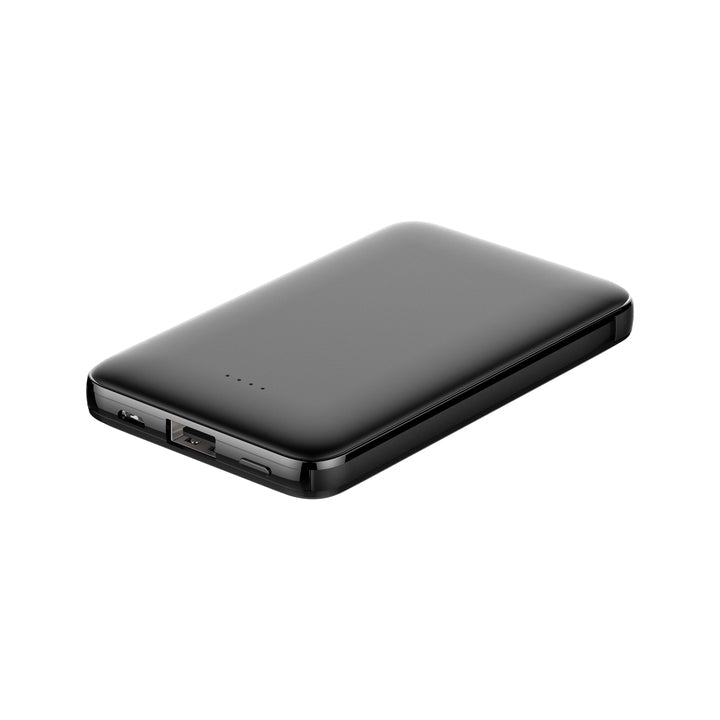 New Super slim mini portable Power bank 5000mah with built-in micro USB cable and type c cable Battery pack