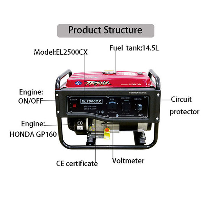 OEM Gasoline Generators 2Kw Honda Gx160 Generators Prices Powered by Honda