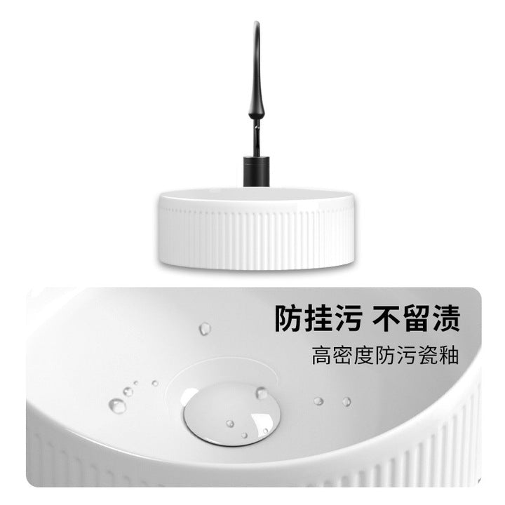 Modern Design Simple Wind Ceramic Round Basin White Thin Edge 12L Capacity Without Faucet Bathroom Hotel Household Sink