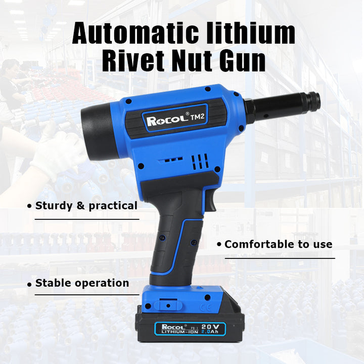 High Quality Battery Power Cordless Rivet Nut Gun Portable RL-TM2 Lithium Electric Riveting Stud Tool