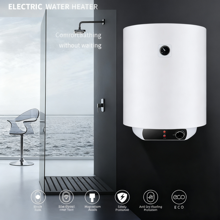 30 50 80 100 Liters Tank Storage Shower Boiler Electric Hot Water Heater Geyser for Bathroom Household & Hotel Use Wall-Mounted