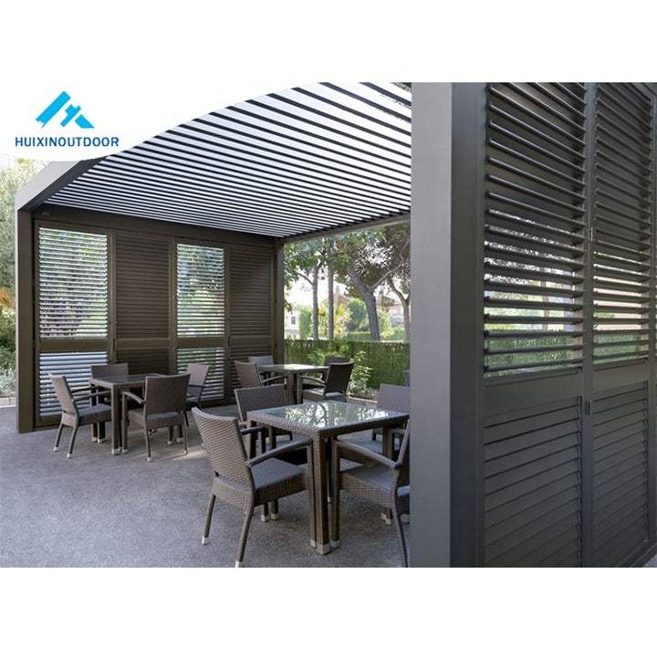Motorized Adjustable Gazebo Pergola Waterproof Aluminum Bioclimatic Pergola