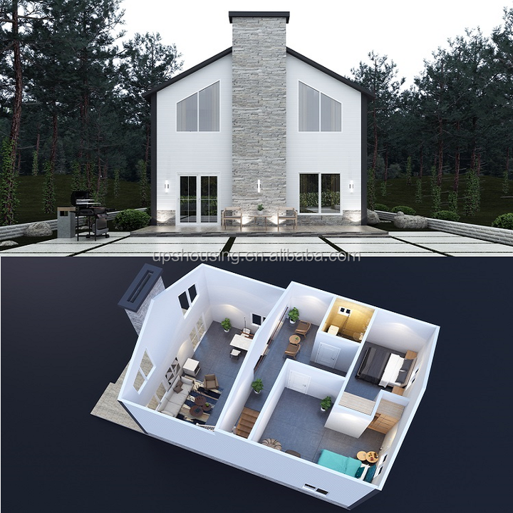 New Design Prefabhouse Multi Family House Design Built for Eps Sandwich Panel House or Concrete Boards Houses