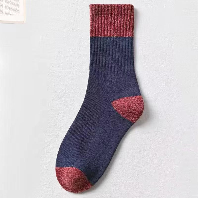 Men's and women's universal autumn and winter thickened plus fluff ring socks combed cotton crew socks women wholesale