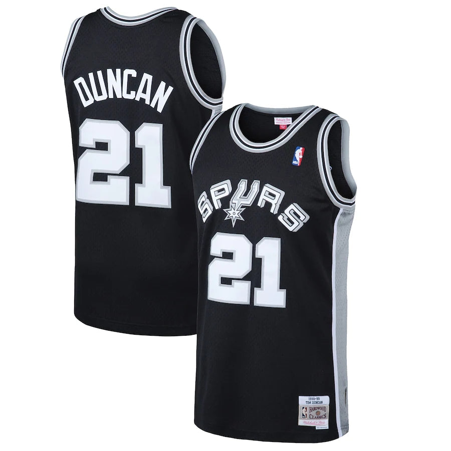 Men #21 Tim Duncan San Antonio Spur Black Basketball Jersey