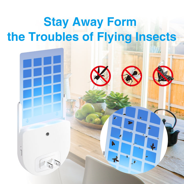 OEM ODM Indoor Plug-in LED Bug Zappers UVA Light Sticky Trap Flying Insect Gnat Catcher