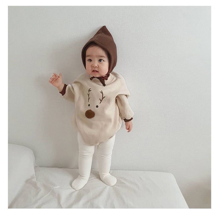 Autumn Winter Newborn Infant Toddler Boys Girls Clothes Casual Christmas Long Sleeve O-Neck Sherpa Unisex Baby Bodysuit