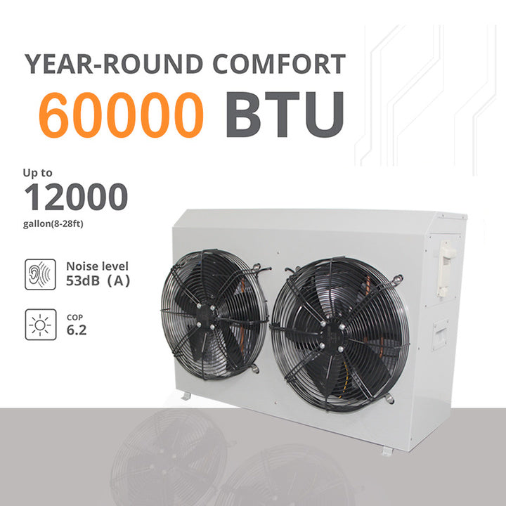 Hot Selling R32 5HP & 10HP Smart Swimming Spa Heat Pump 60000btu High Efficiency Pool Water Chiller & Heater for Outdoor Use