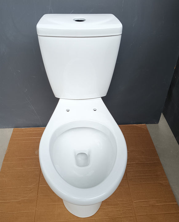 Guangdong White Color Sanitary Wares Ceramic Siphonic Two Piece Toilet Set S- Trap Wc Toilet with Low Prices for Hotel Bathroom
