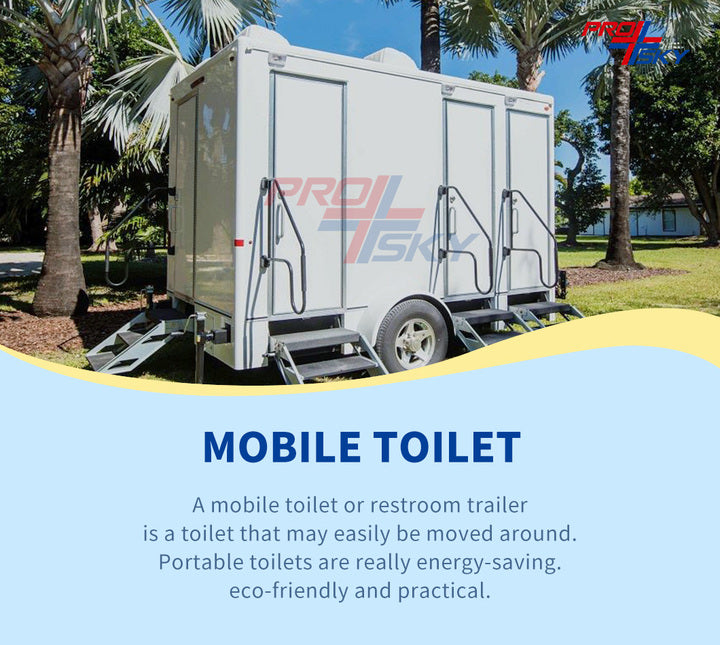 Portable Bathroom Unit Shower and Toilet Mobile Toilets Outdoor Portable Portable Shower Toilet Trailer