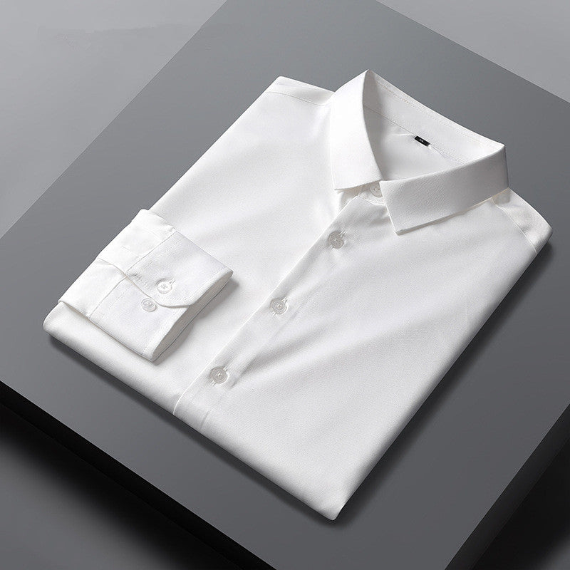 High quality Mens Non iron Dress shirts pure white multi colored business shirts for men