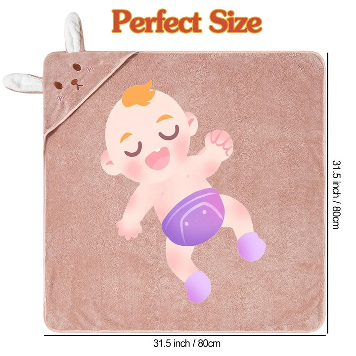 Newborn Cartoon Animal Baby Hooded Super Soft Cloak Bath Towel Kids Bathrobe Absorbent No Shedding Coral Fleece Baby Cape