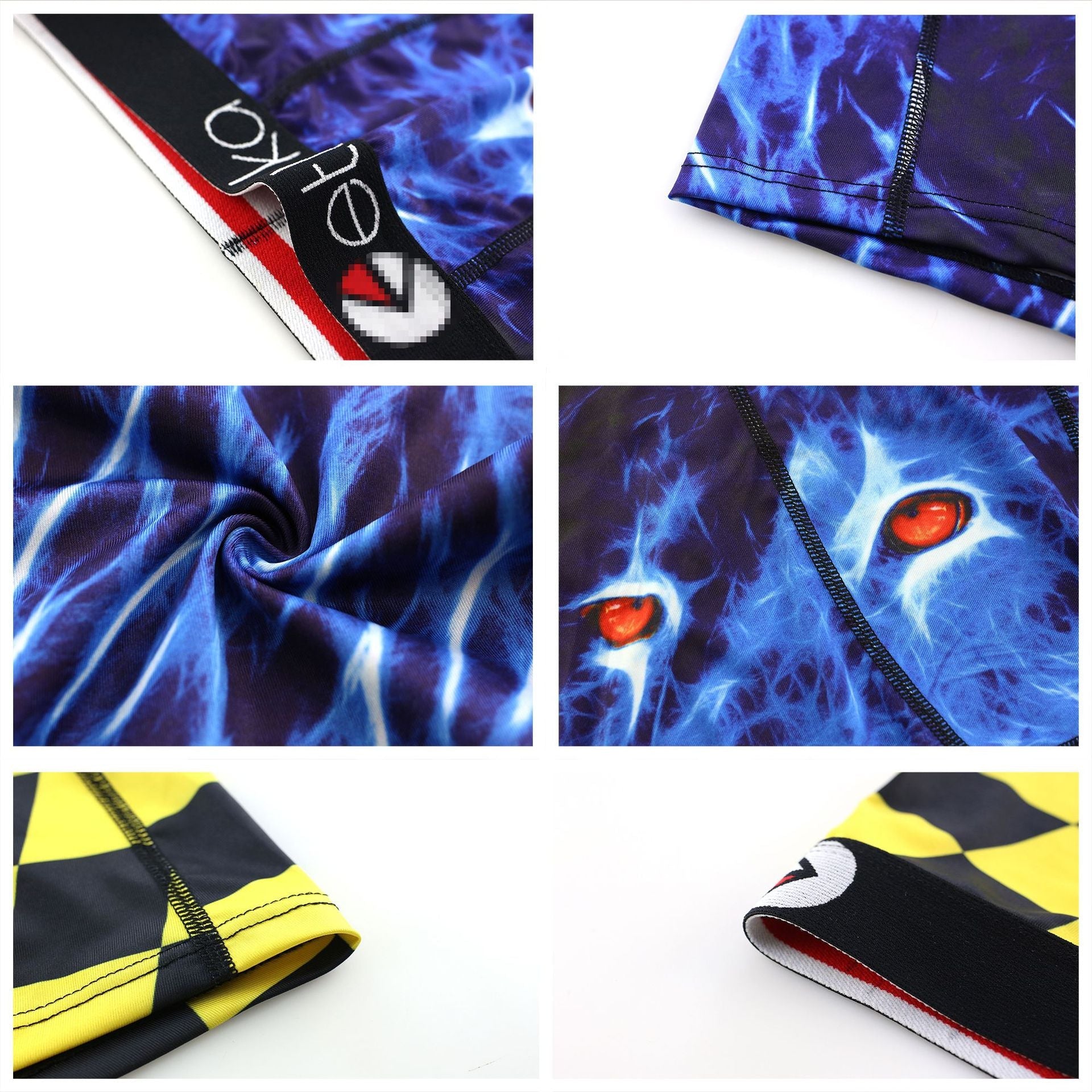 Oem Factory Quick Dry Long Boxers For Man Fashion Beach Swimsuits Full Printed Men Underwear