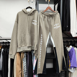 Streetwear Mens Trousers Jogger Sweatpants Custom Skeleton 3D Puff Print Stacked Flared Sweatpants Men