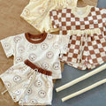 Summer Baby Boy and Girls Clothing Set Printing New Fashion Infant Clothes Sport Baby Suit T-shirt and Shorts Two-piece Set Lbc