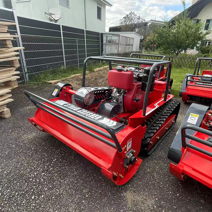 Industrial Grade 24V Remote-Controlled Excavator Lawn Mower 420cc Engine 1600W Flail Mower Forestry Mulcher for Farm Machines